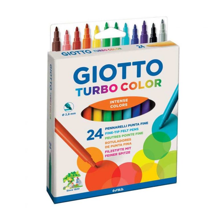 432000 - Pennarelli GIOTTO Turbo Giant Punta Conica 7,5 Mm Assortiti Astuccio Appendibile Da 12