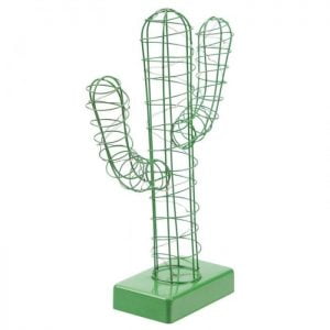 Decorazione con LED in Metallo Cactus