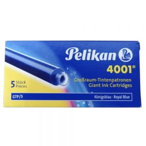 Cartucce lunghe per stilografiche 4001 GTP/5 (cancellabile con Super Pirat) - blu royal