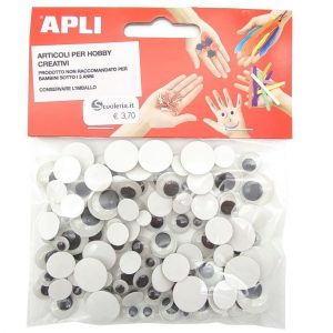 Occhi neri rotondi adesivi