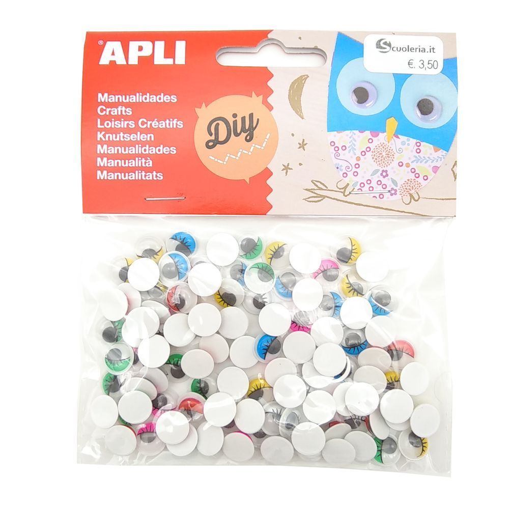 Occhi rotondi colorati adesivi