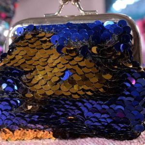 Portamonete con paillettes reversibili