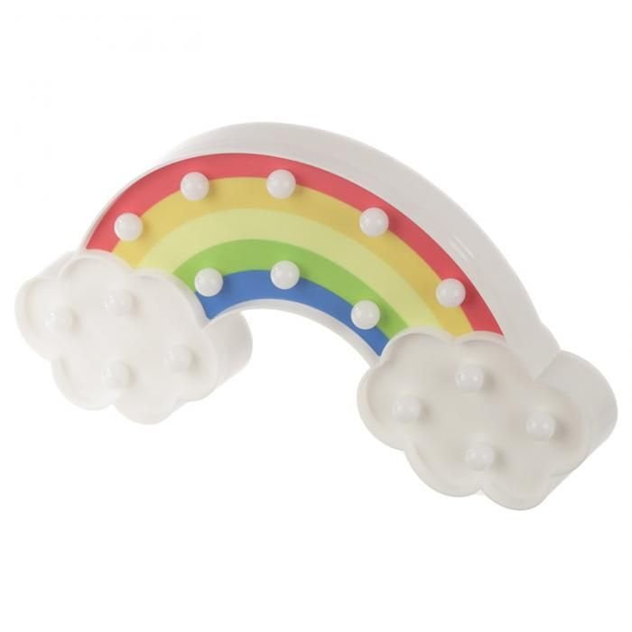Decorazione con LED Nuvolette con arcobaleno