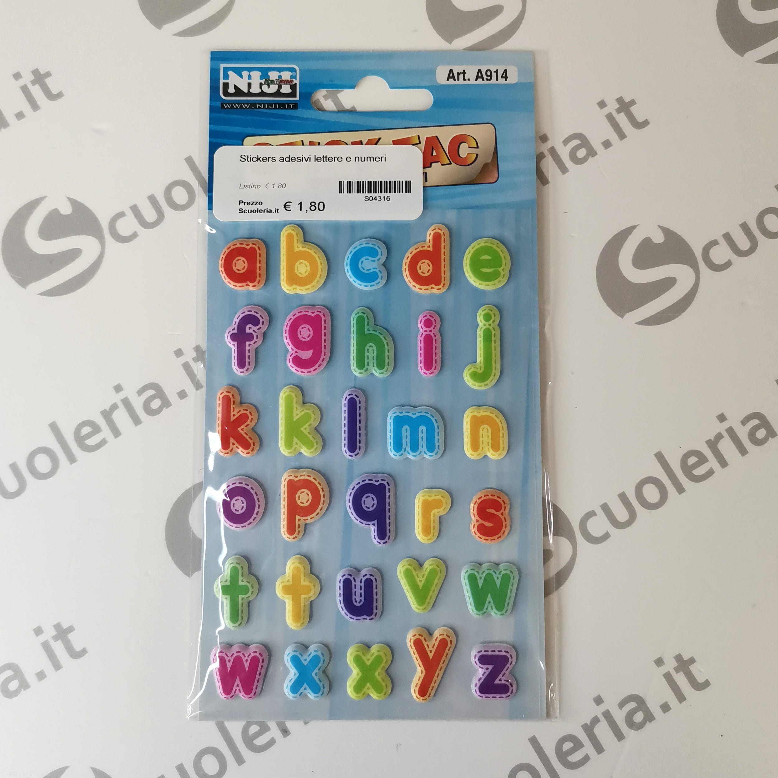 Stickers adesivi lettere e numeri