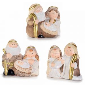 Scuoleria.it - Natività in ceramica in capanna di carta