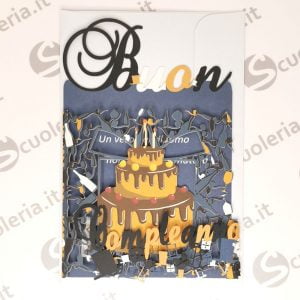 Biglietto auguri Compleanno laser