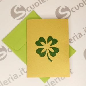 Biglietto auguri mini Origamo PopUp Buona fortuna