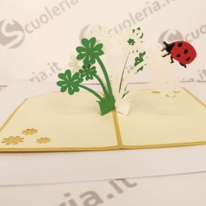 Biglietto auguri mini Origamo PopUp Buona fortuna