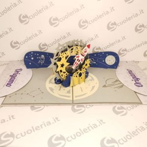 Biglietto auguri Origamo PopUp Razzo spaziale