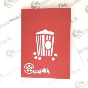 Biglietto auguri Origamo PopUp Pop corn