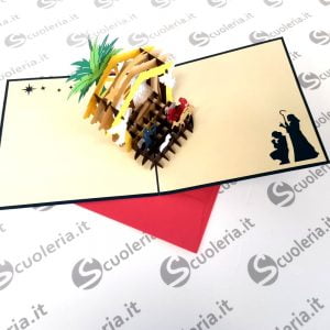 Scuoleria.it - Biglietto auguri Origamo PopUp La grotta di Betlemme