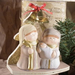 Scuoleria.it - Presepe in ceramica con base il legno