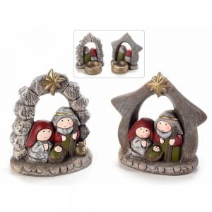 Scuoleria.it - Presepe in ceramica con portatealight