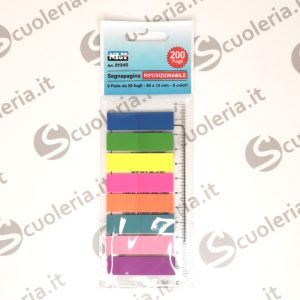 Segnapagina riposizionabile 8 colori 200pz