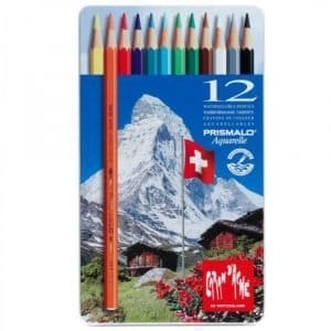 Pastelli Prismalo - scatola metallo 12 matite acquerellabili