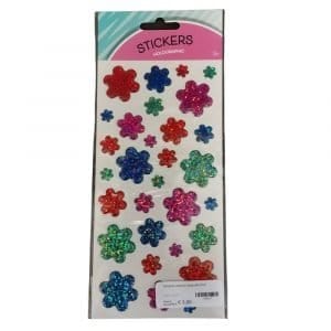 Stickers adesivi olografici fiori