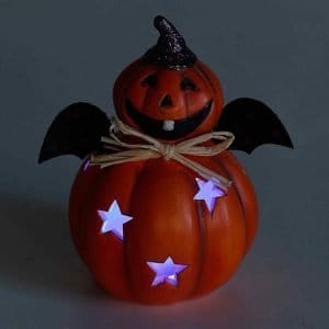 Scuoleria.it - Zucca in ceramica colorata con cappello e ali