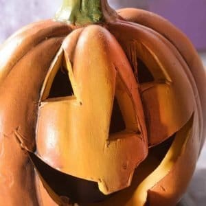 Scuoleria.it - Zucca decorativa in ceramica con luce