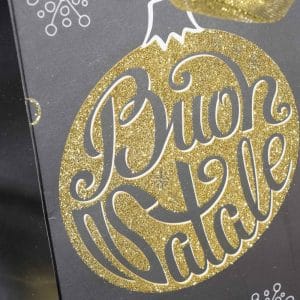 Sacchetto regalo Natale stampa Oro per bottiglia