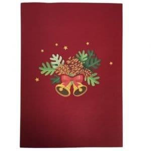 Biglietto auguri Origamo PopUp Ghirlanda natalizia