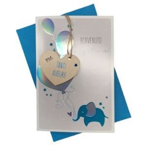 Biglietto auguri WOODSTOCK Baby blu