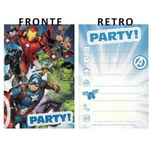 Inviti festa con busta Avengers