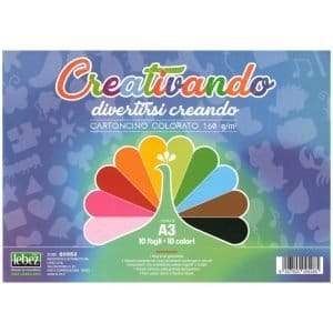 Creativando 10 cartoncini colorati A3