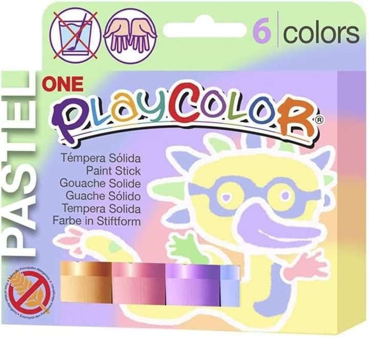 Tempera solida PLAYCOLOR One PASTEL conf.6 colori