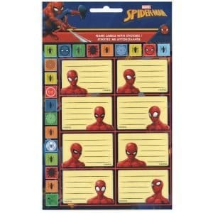 Etichette per quaderno Spiderman