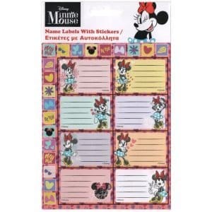 Etichette per quaderno Minnie
