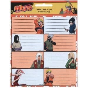 Etichette per quaderno Naruto