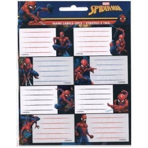 Etichette per quaderno Spiderman