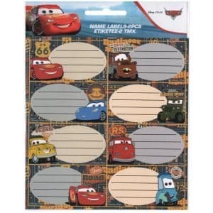 Etichette per quaderno Cars