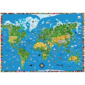 Deskpad salvapiano Mappa del mondo